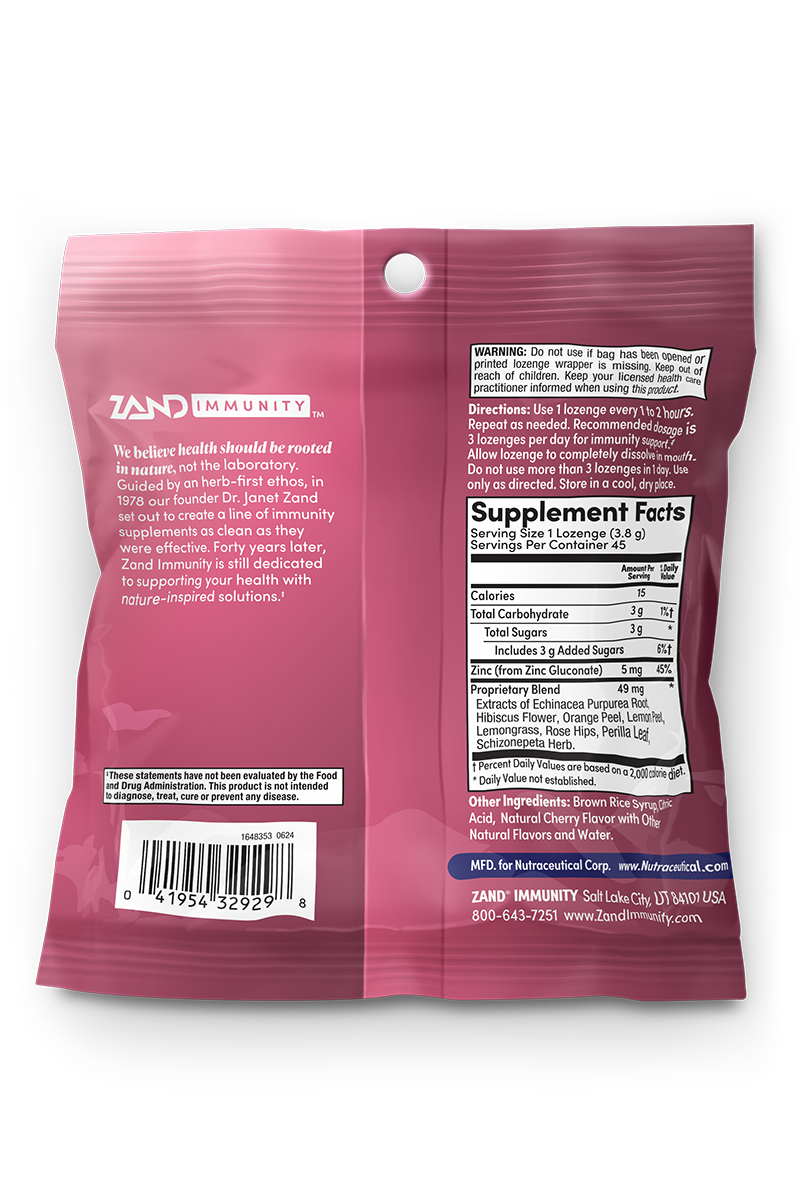 Cherry Echinacea Zinc Lozenges