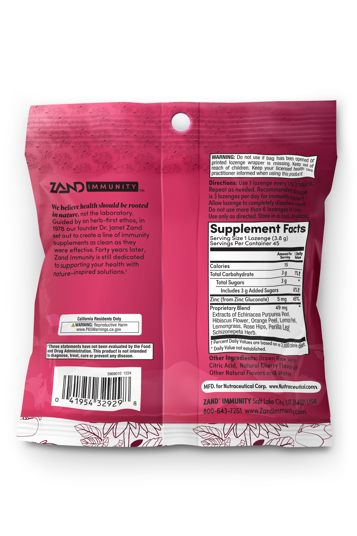 Cherry Echinacea Zinc Lozenges