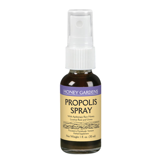 Bee Propolis Throat Spray | With Apitherapy Raw Honey, Licorice Root and Usnea | 50 Servings | 1 Fl. Oz.